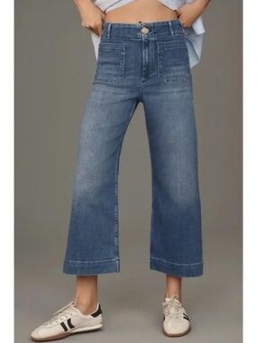 Anthropologie Maeve The Colette Crop Wide-Leg Jeans Size 25